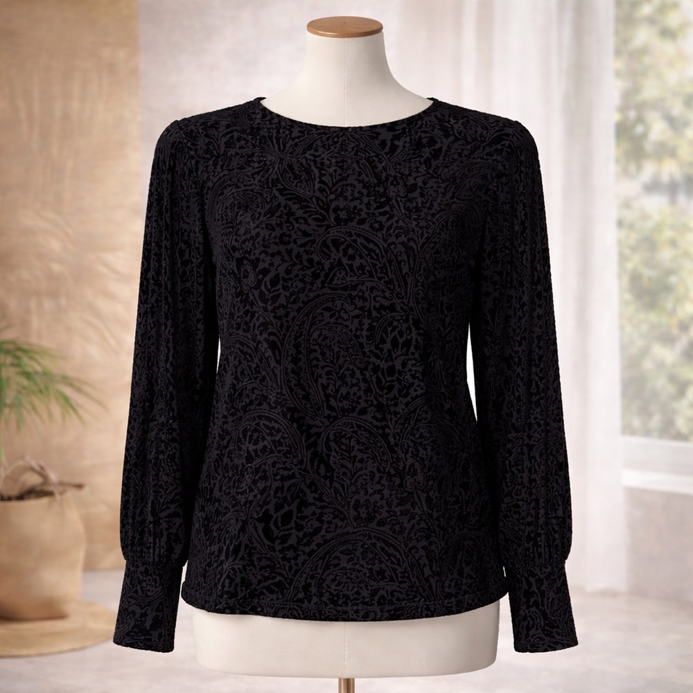Lauren Ralph Lauren Black Lace Blouse